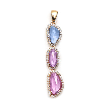 JPPD-152/2678 Rainbow Pendant | 14K