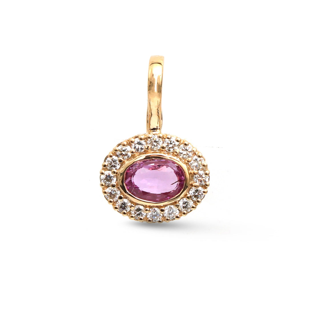 JPPD-1535/13925 Pink Sapphire Diamond Pendant | 18K