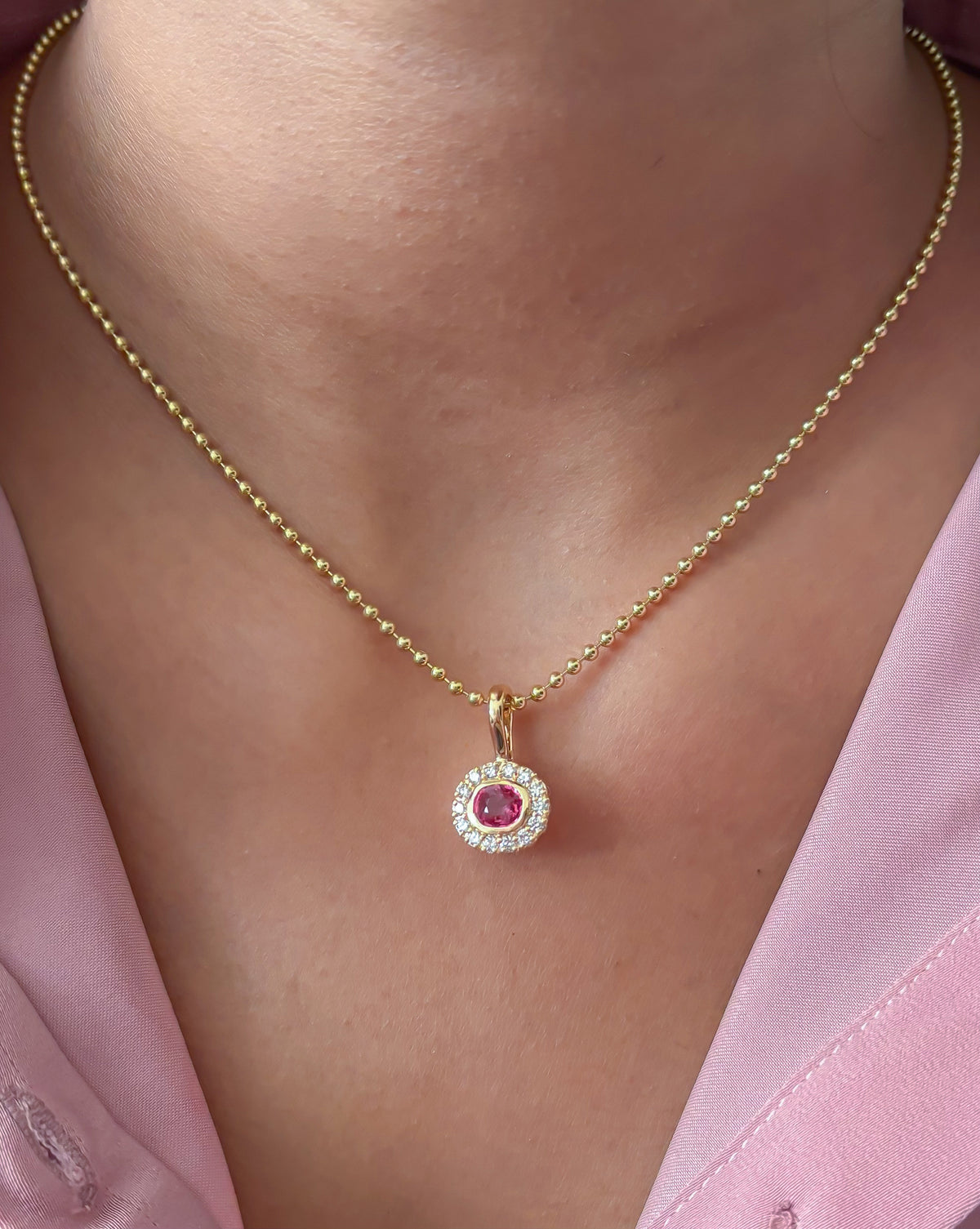 JPPD-1536/13926 Spinal Diamond Pendant | 18K