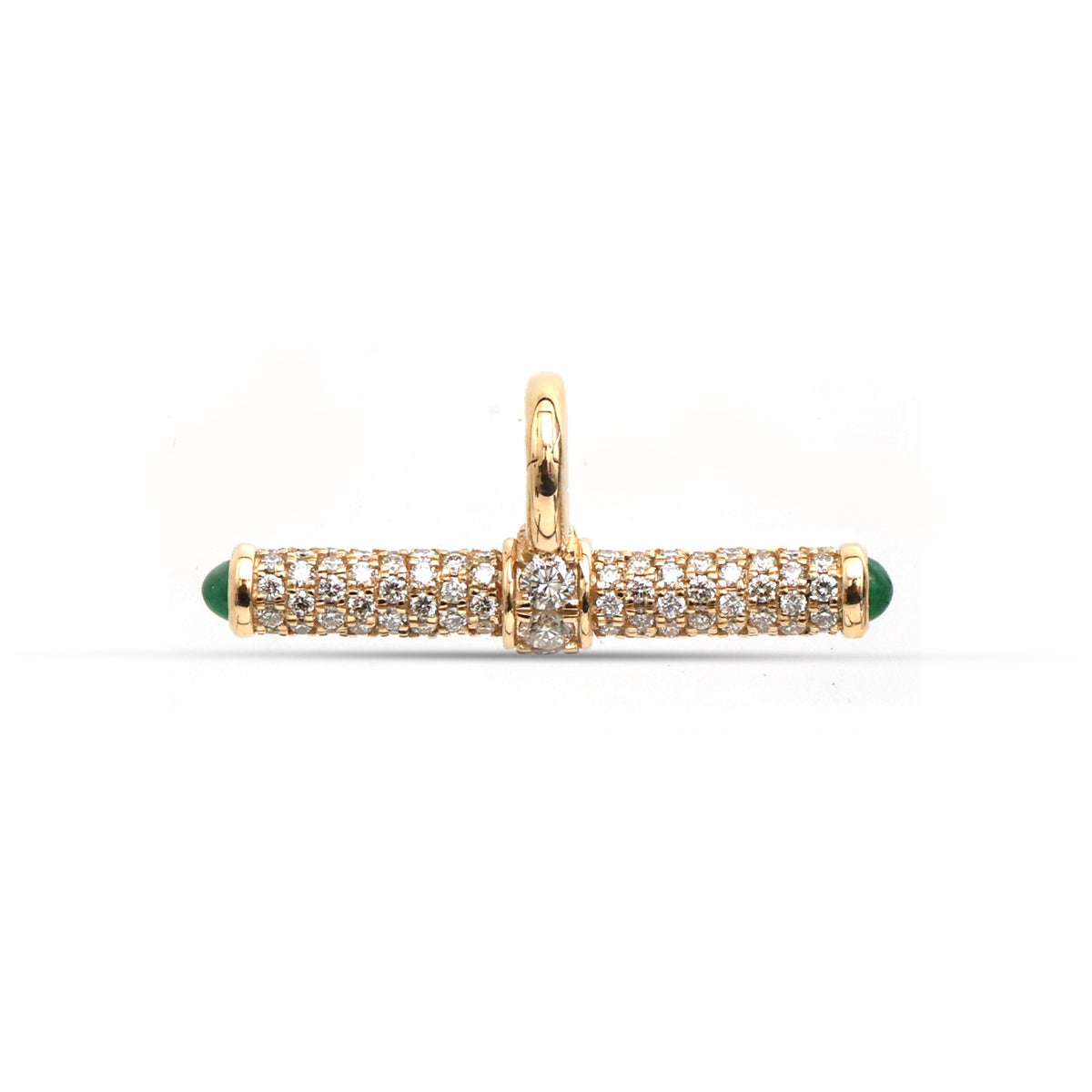 JPPD-1539/13929 Emerald Diamond Pendant | 14K