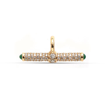 JPPD-1539/13929 Emerald Diamond Pendant | 14K