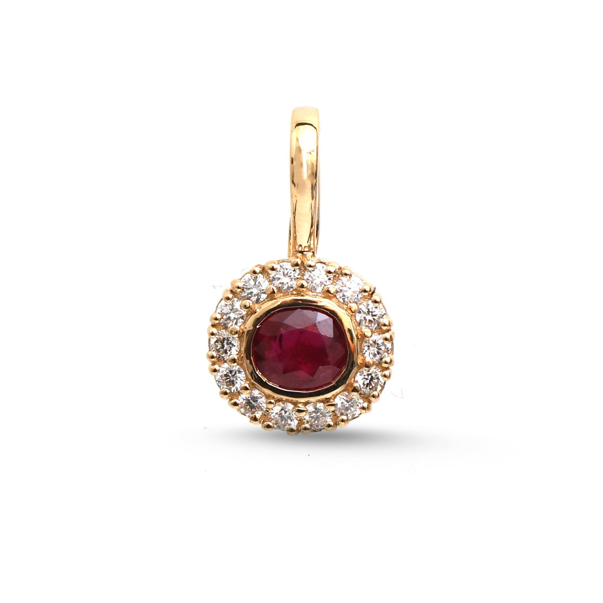 JPPD-1541/13931 Ruby Diamond Pendant | 18K