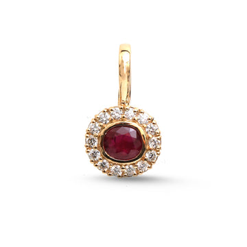 JPPD-1541/13931 Ruby Diamond Pendant | 18K