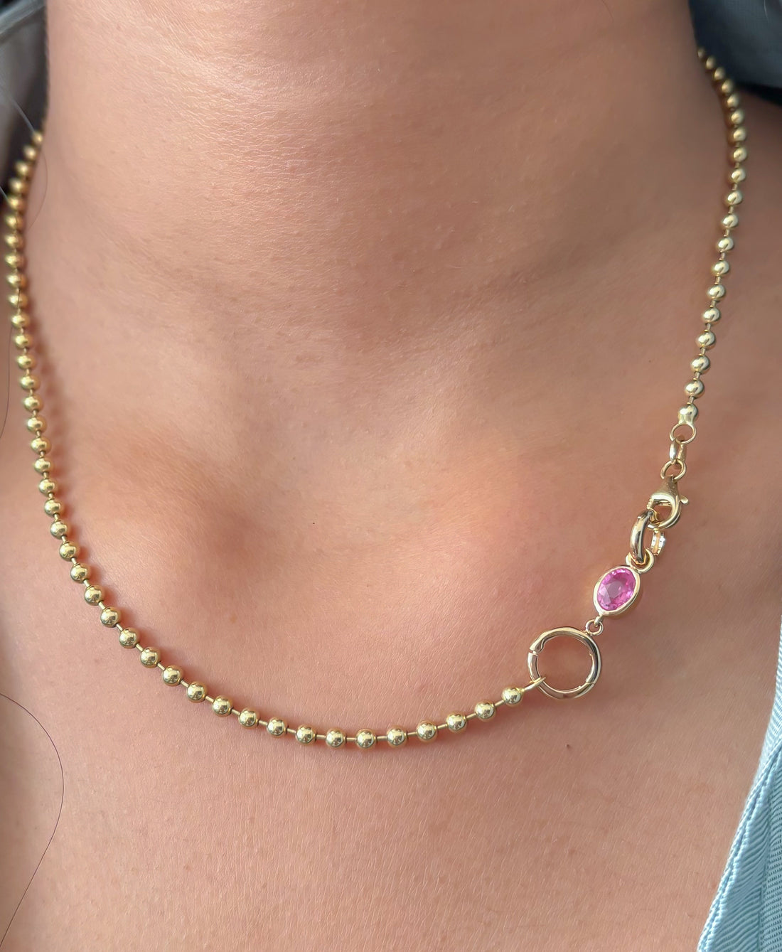 JPPD-1542/13969 Pink Sapphire Pendant | 14K