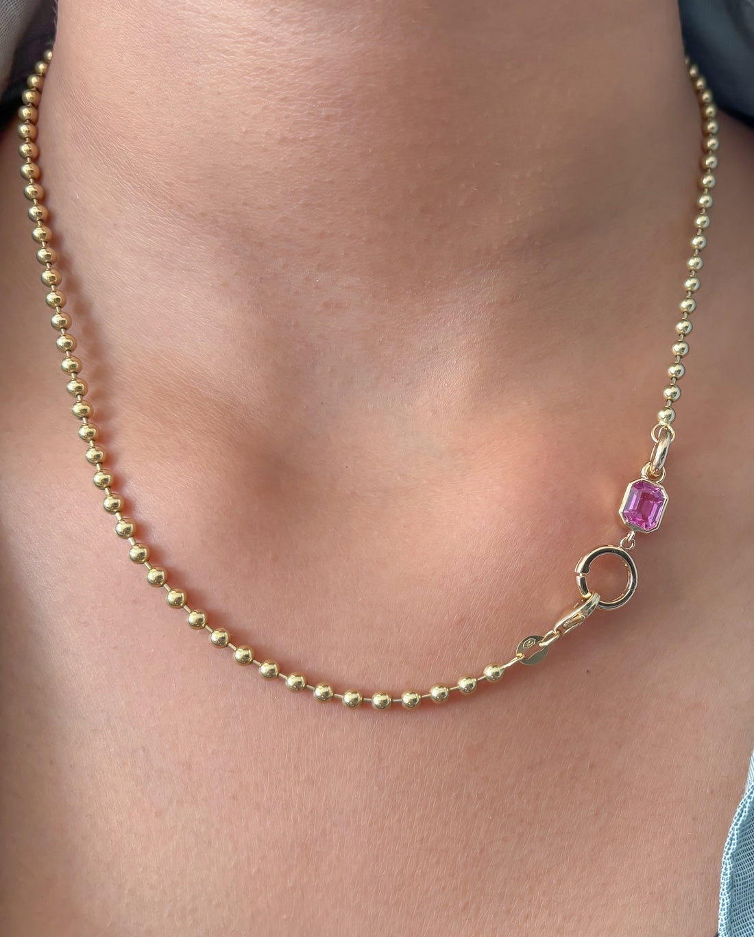JPPD-1543/13970 Pink Sapphire Pendant | 14K