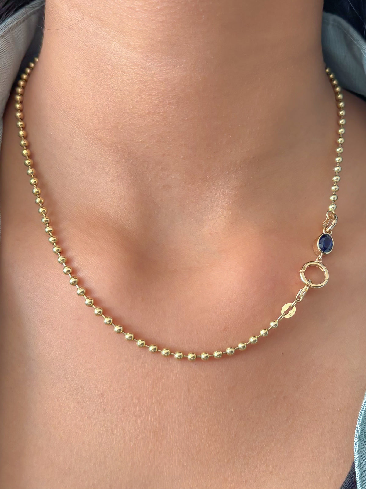 JPPD-1547/13974 Blue Sapphire Pendant | 14K