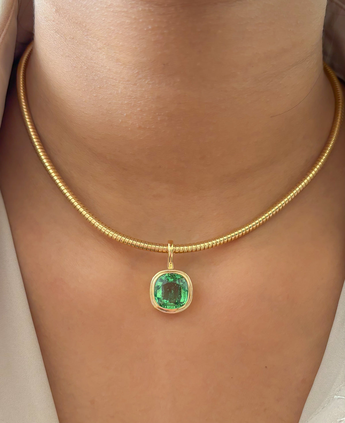 JPPD-1550/13990 Tourmaline Mix Pendant | 18K