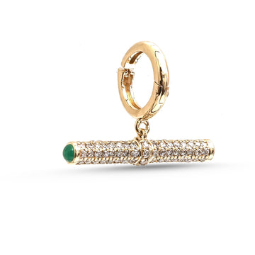 JPPD-1566/14014 Emerald Diamond Pendant | 14K