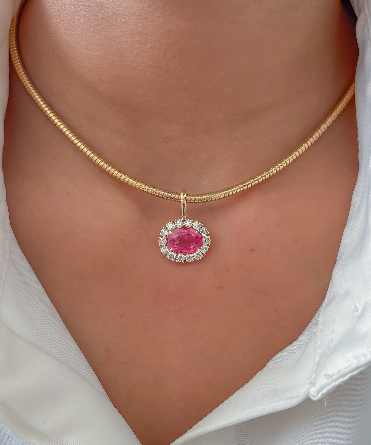 JPPD-1580/14047 Spinal Diamond Pendant | 18K