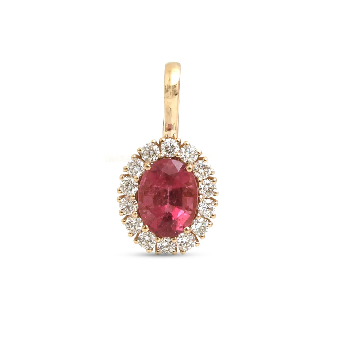 JPPD-1585/14052 Tourmaline Mix Diamond Pendant | 14K