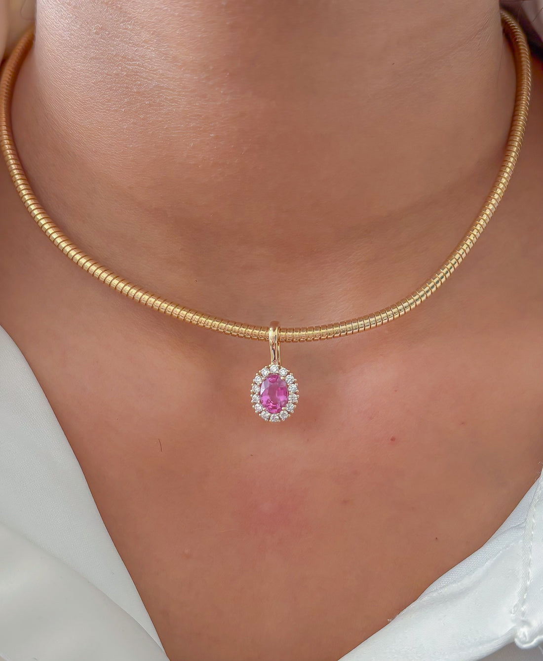 JPPD-1586/14053 Tourmaline Mix Diamond Pendant | 14K