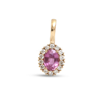 JPPD-1586/14053 Tourmaline Mix Diamond Pendant | 14K