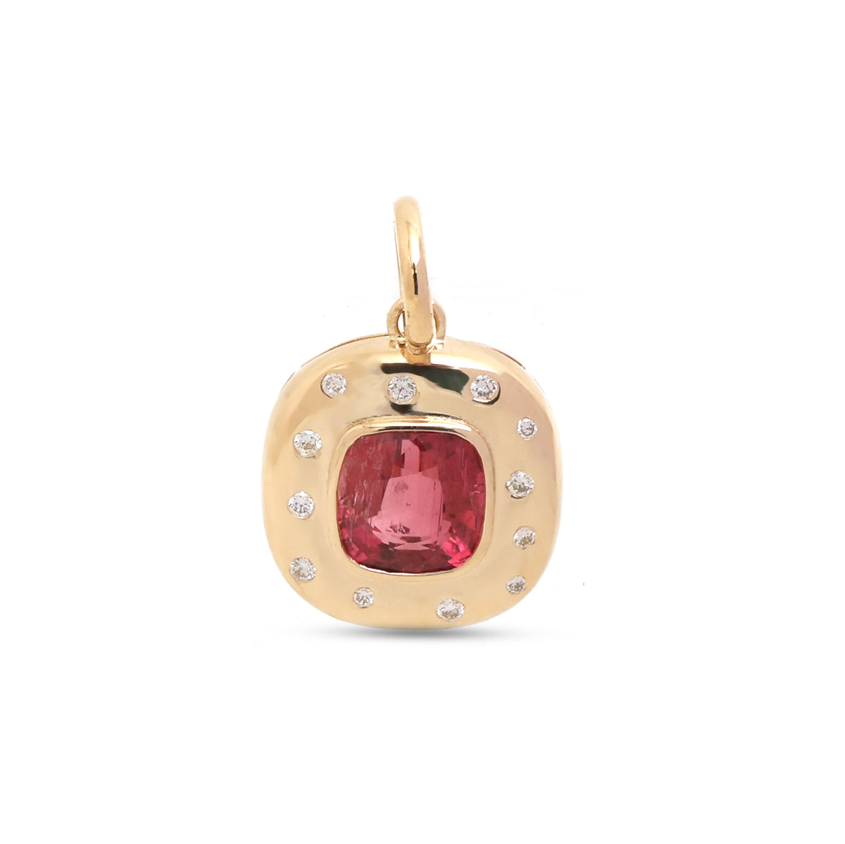 JPPD-1593/14080 Tourmaline Mix Diamond Pendant | 14K