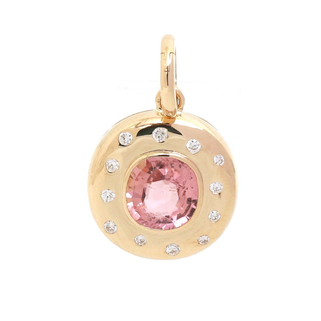 JPPD-1596/14083 Tourmaline Mix Diamond Pendant | 14K