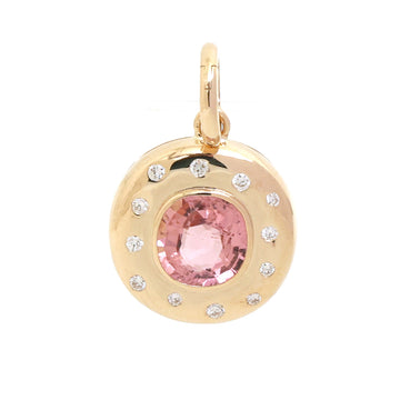 JPPD-1596/14083 Tourmaline Mix Diamond Pendant | 14K
