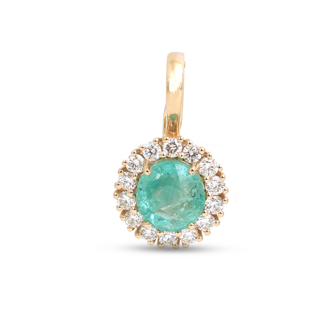 JPPD-1600/14087 Emerald Diamond Pendant | 14K