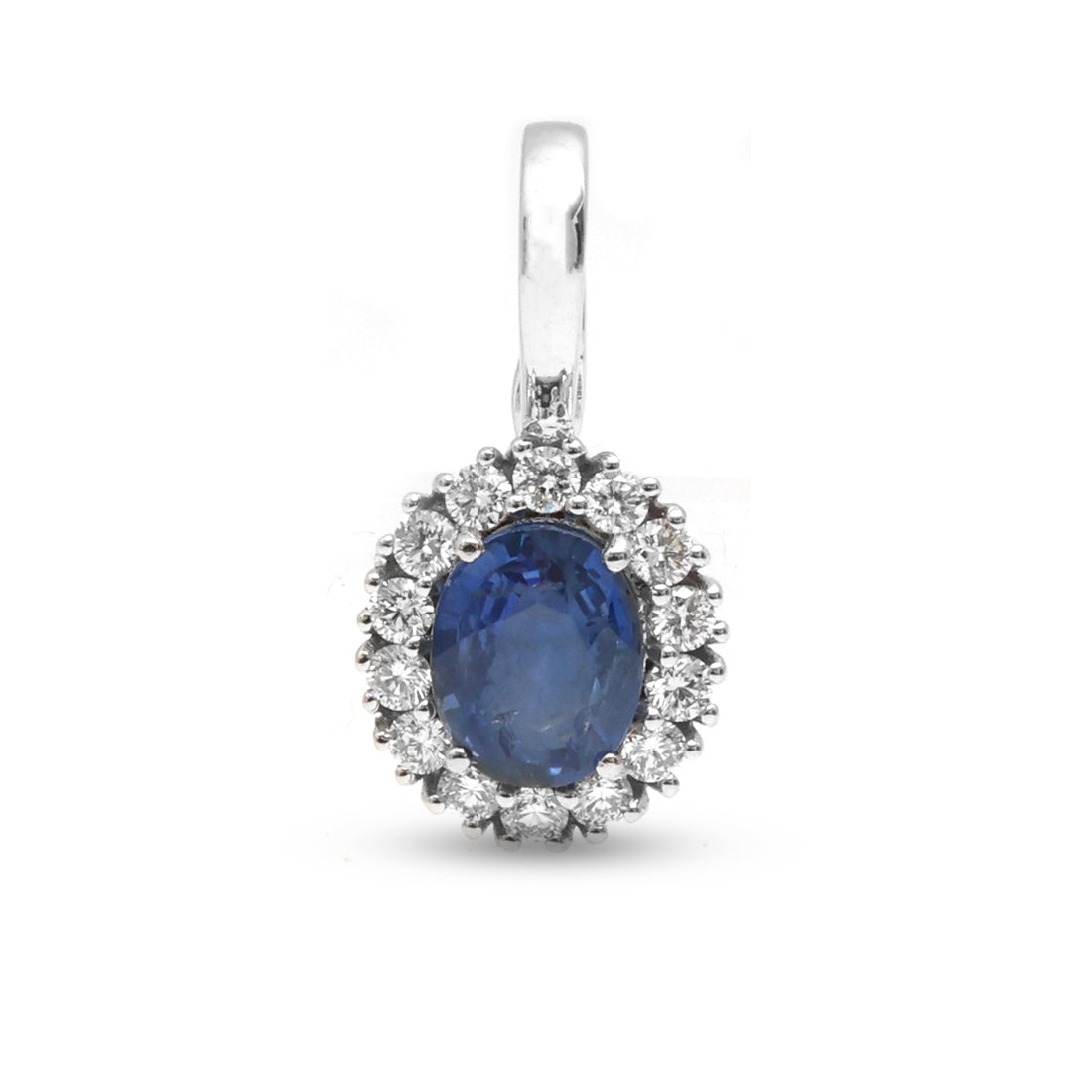 JPPD-1603/14090 Blue Sapphire Diamond Pendant | 18K