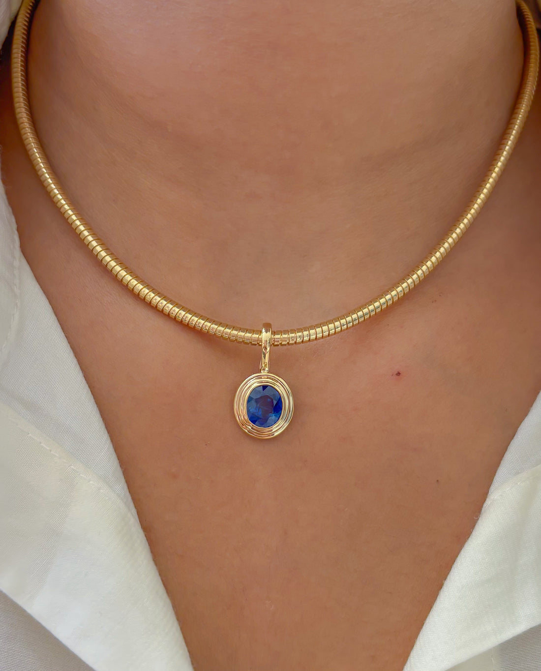 JPPD-1605/14092 Blue Sapphire Pendant | 18K