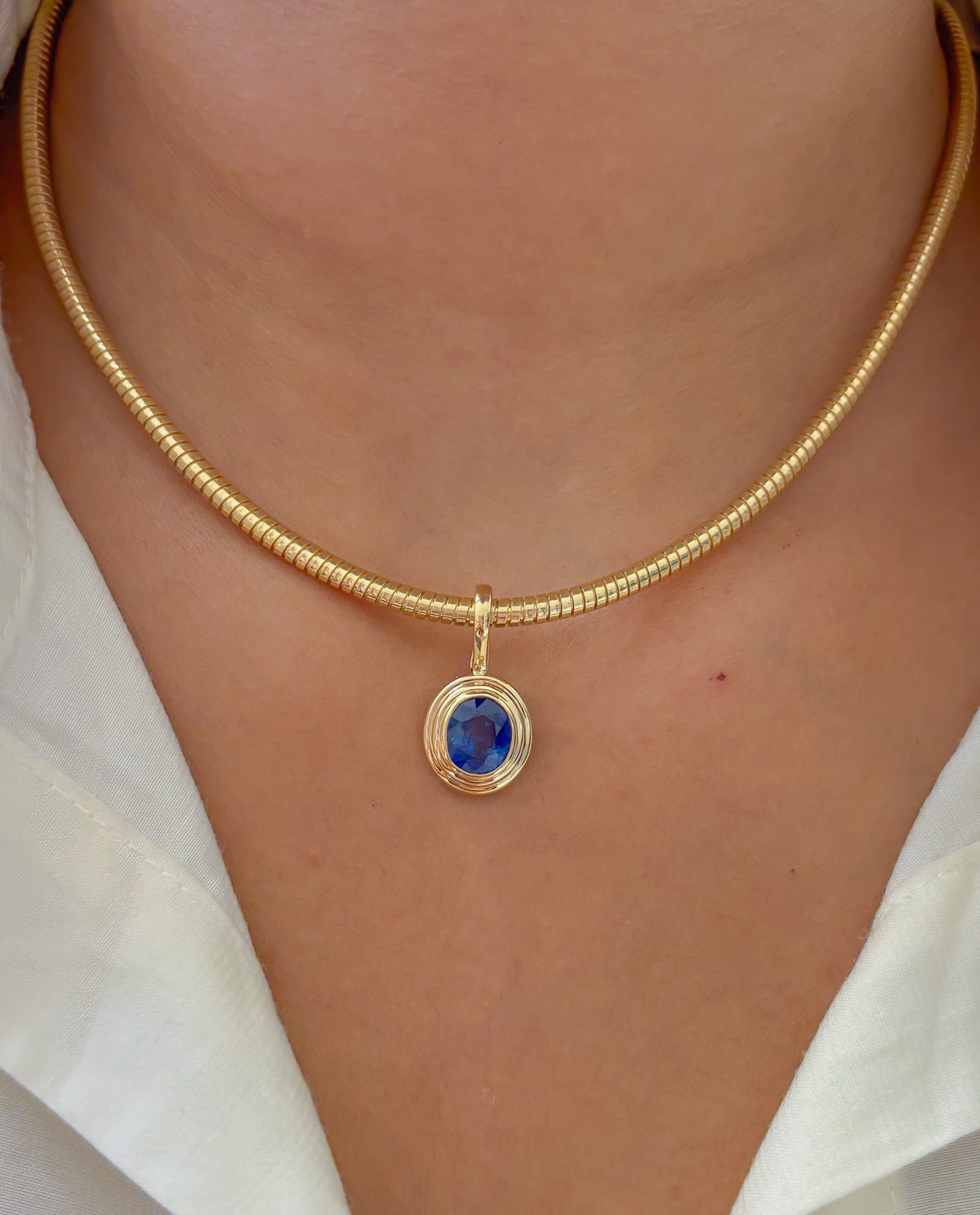 JPPD-1605/14092 Blue Sapphire Pendant | 18K
