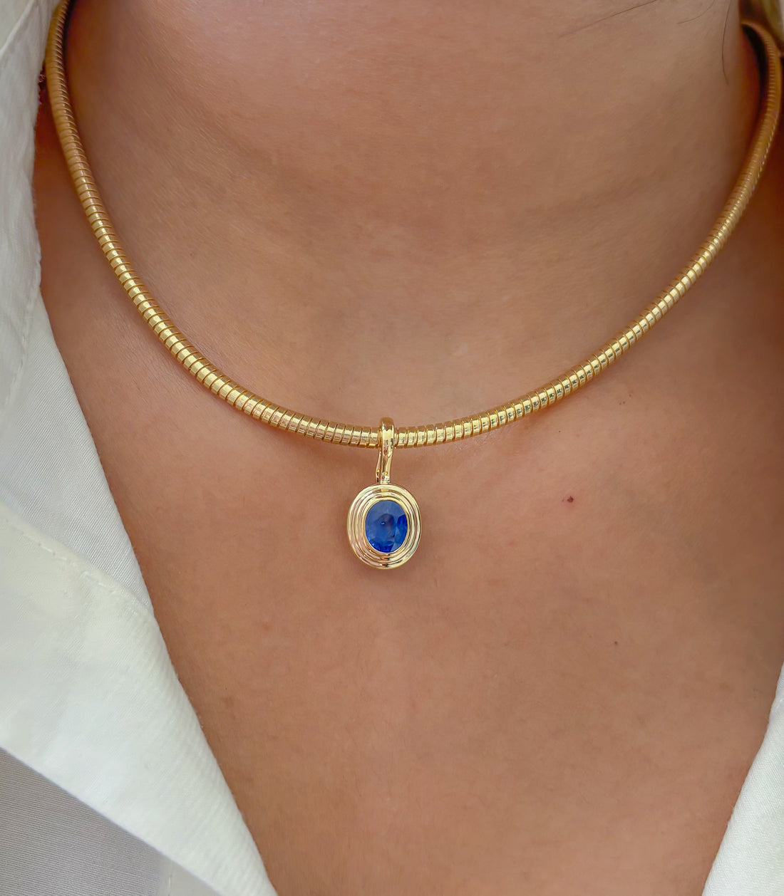 JPPD-1606/14093 Blue Sapphire Pendant | 18K