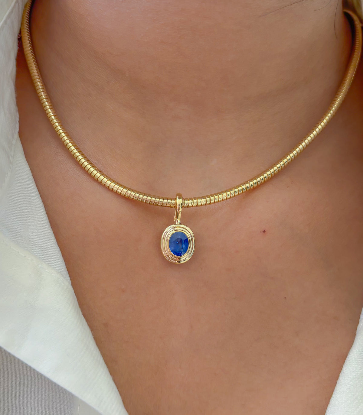 JPPD-1606/14093 Blue Sapphire Pendant | 18K