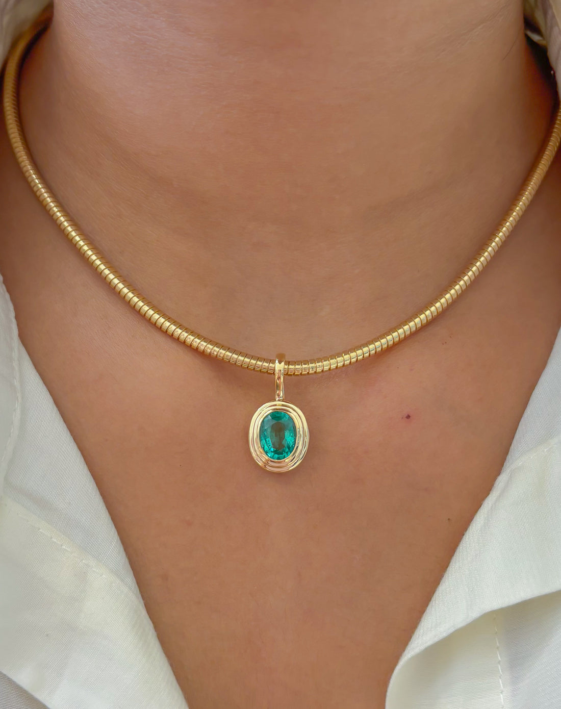JPPD-1614/14101 Emerald Pendant | 18K