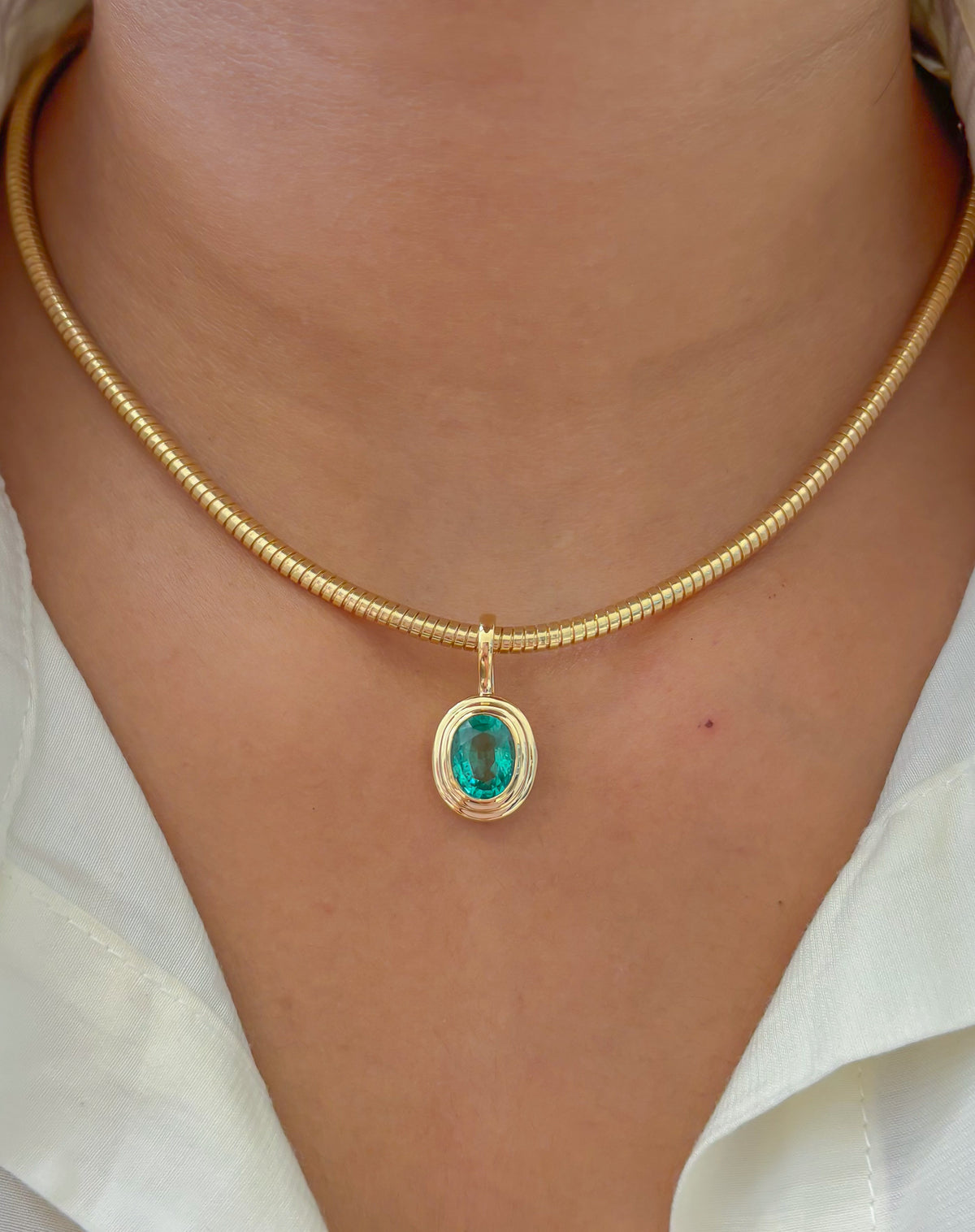 JPPD-1614/14101 Emerald Pendant | 18K