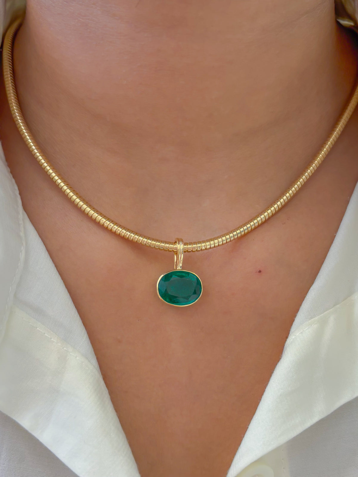 JPPD-1616/14103 Emerald Pendant | 18K