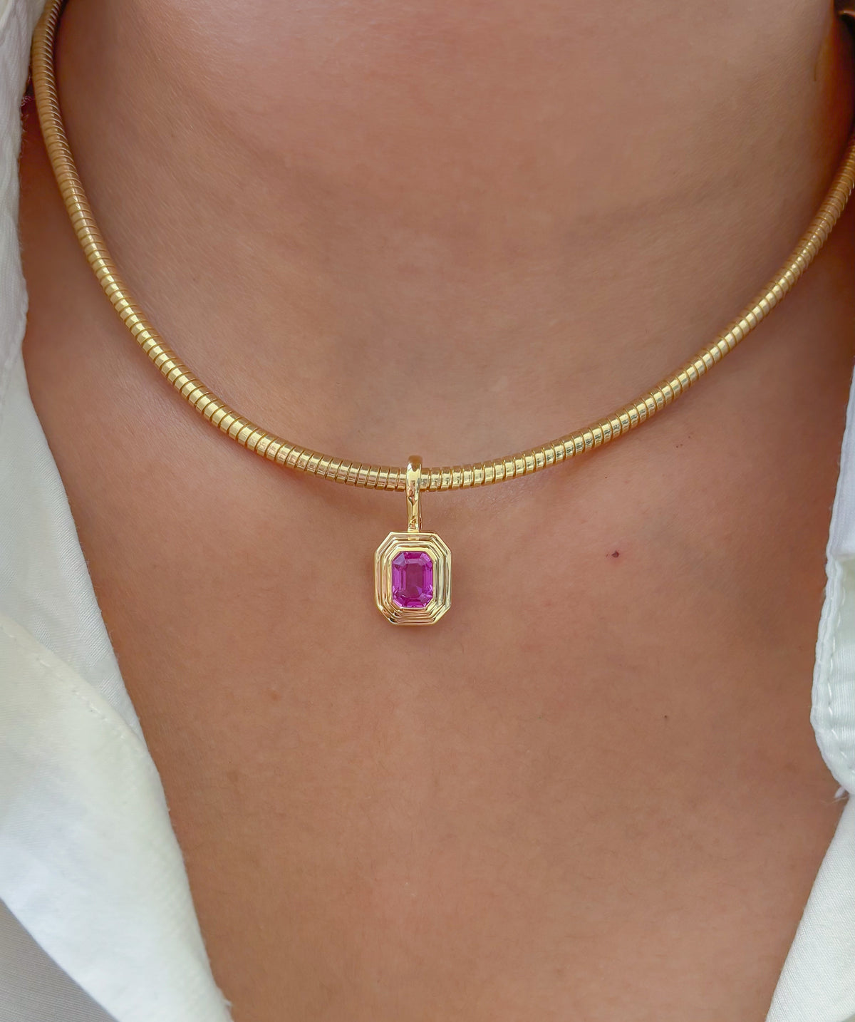 JPPD-1620/14108 Pink Sapphire Pendant | 18K