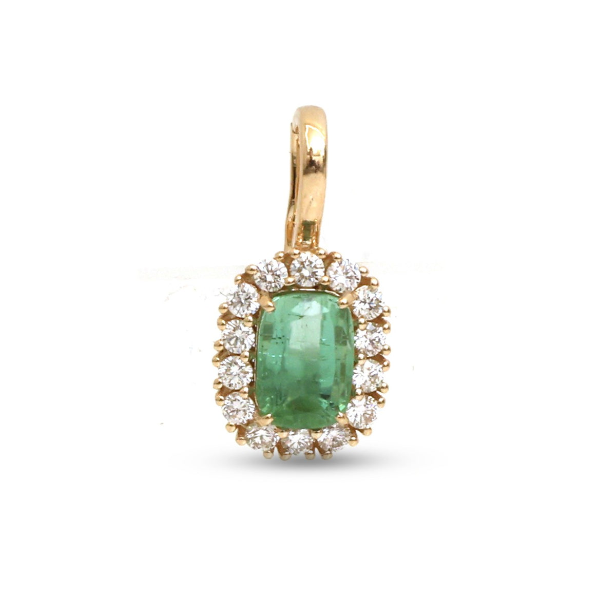 JPPD-1627/14118 Tourmaline Mix Diamond Pendant | 14K