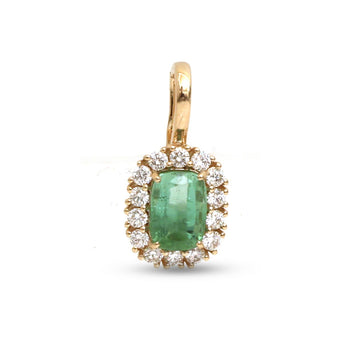 JPPD-1627/14118 Tourmaline Mix Diamond Pendant | 14K