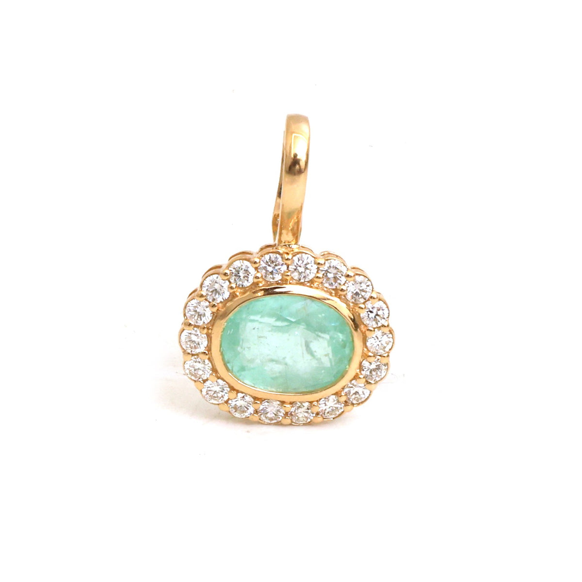 JPPD-1629/14120 Paraiba Tourmaline Diamond Pendant | 18K