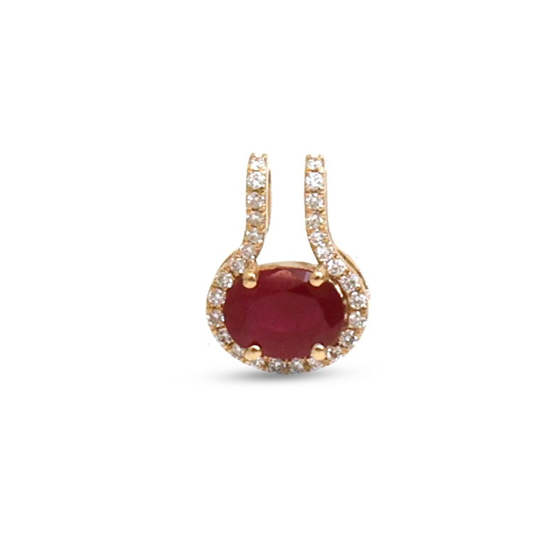 JPPD-1634/14134 Diamond Ruby Pendant | 18K