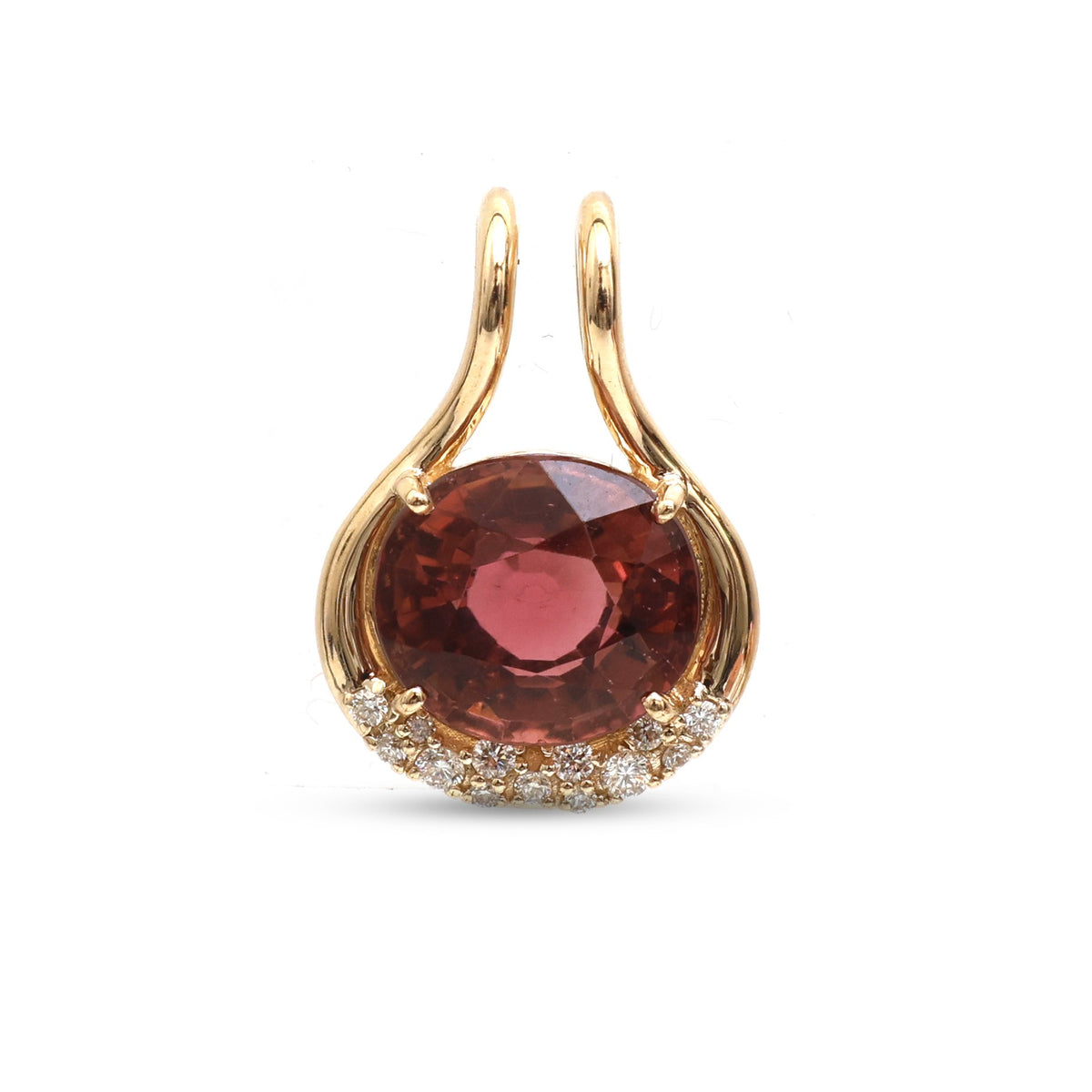 JPPD-1637/14137 Tourmaline Mix Diamond Pendant | 14K