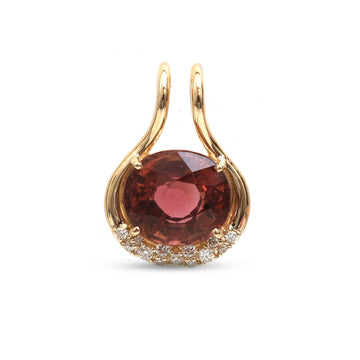 JPPD-1637/14137 Tourmaline Mix Diamond Pendant | 14K