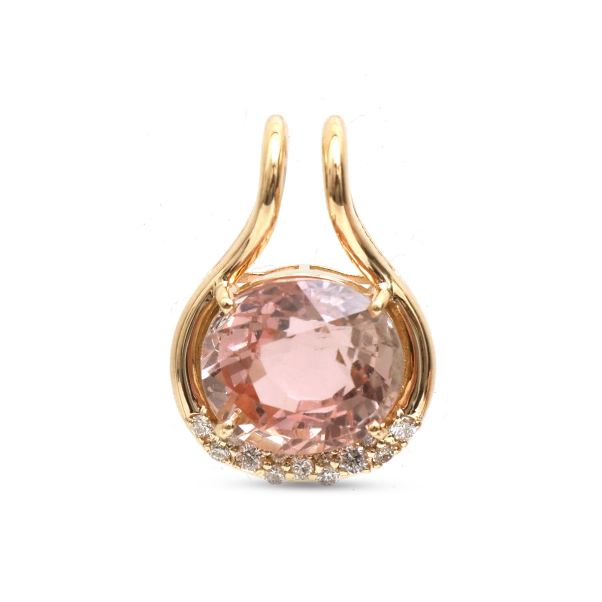 JPPD-1638/14138 Tourmaline Mix Diamond Pendant | 14K