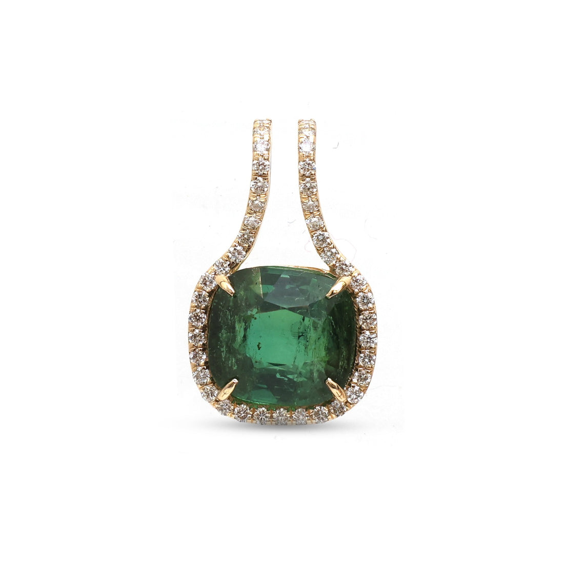 JPPD-1640/14140 Tourmaline Mix Diamond Pendant | 14K