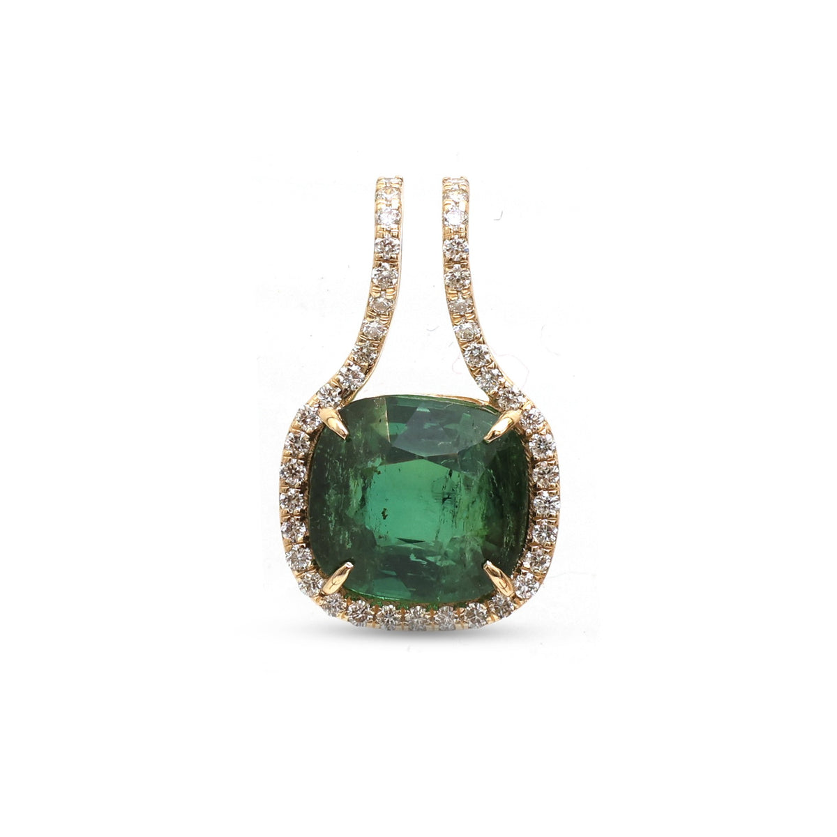 JPPD-1640/14140 Tourmaline Mix Diamond Pendant | 14K