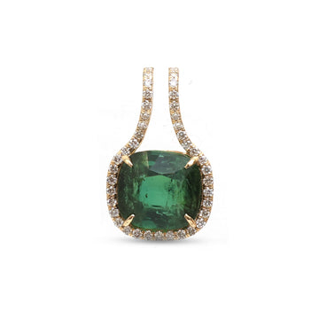 JPPD-1640/14140 Tourmaline Mix Diamond Pendant | 14K