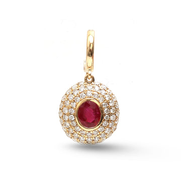 JPPD-1646/14146 Ruby Diamond Pendant | 18K