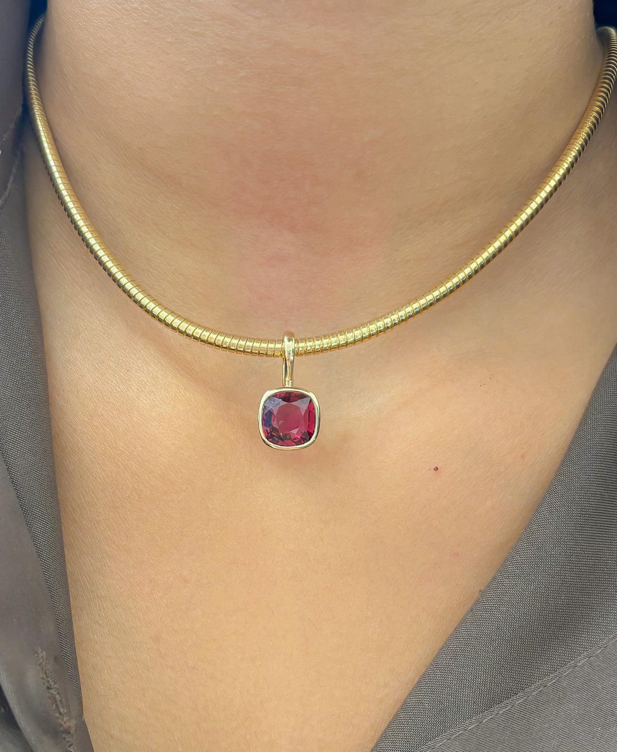 JPPD-1648/14148 Tourmaline Mix Pendant | 14K