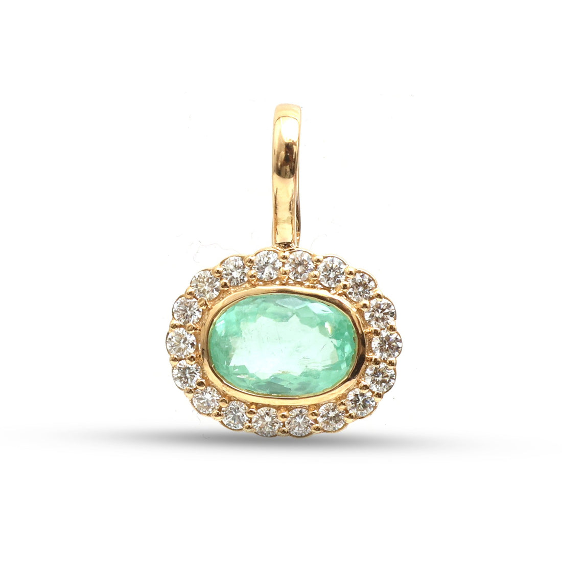 JPPD-1651/14151 Paraiba Tourmaline Diamond Pendant | 18K