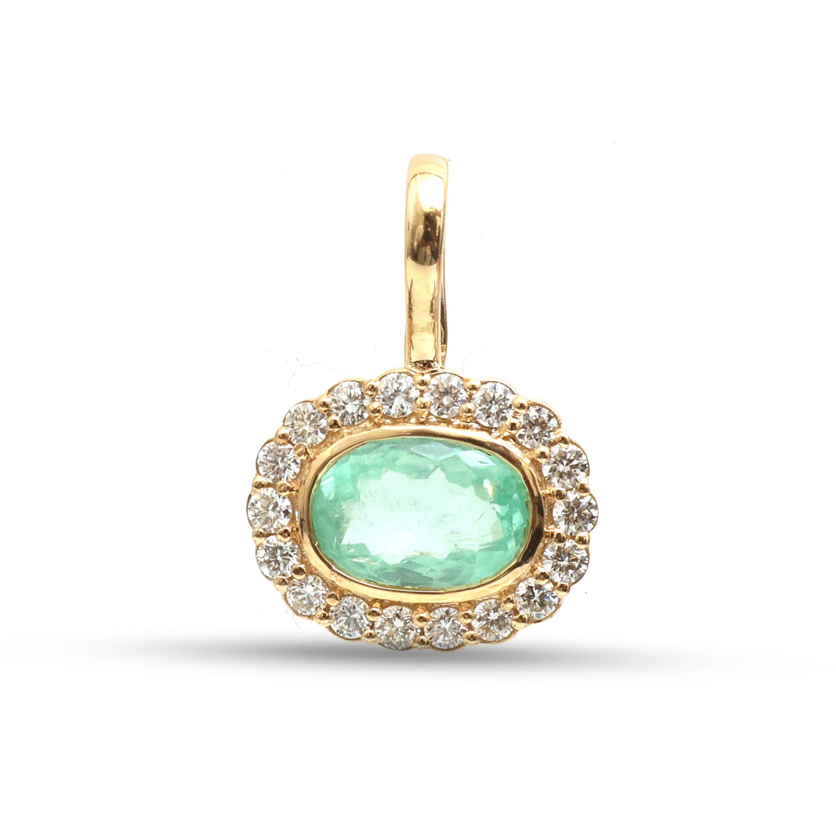 JPPD-1651/14151 Paraiba Tourmaline Diamond Pendant | 18K