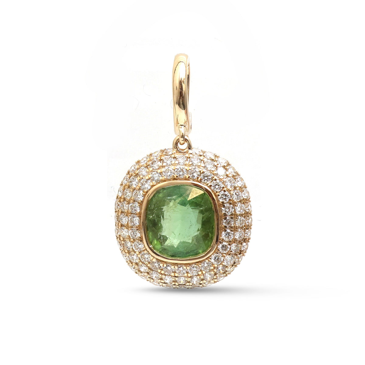 JPPD-1652/14152 Tourmaline Mix Diamond Pendant | 14K