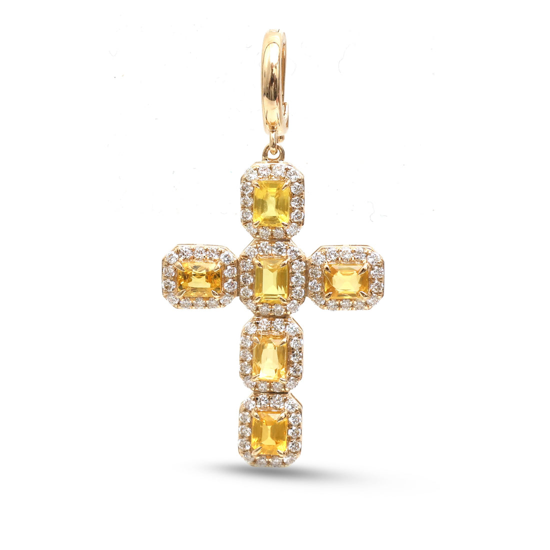 JPPD-1653/14153 Yellow Sapphire Diamond Pendant | 14K