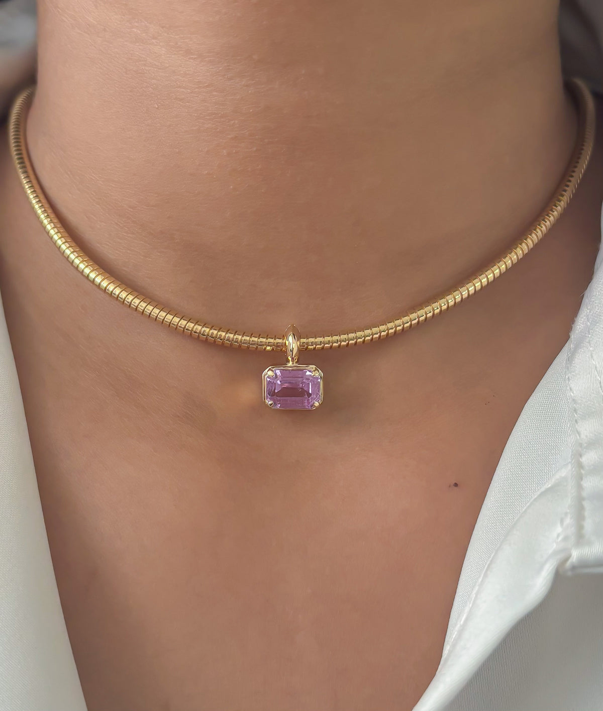 JPPD-1655/14160 Kunzite Pendant | 14K