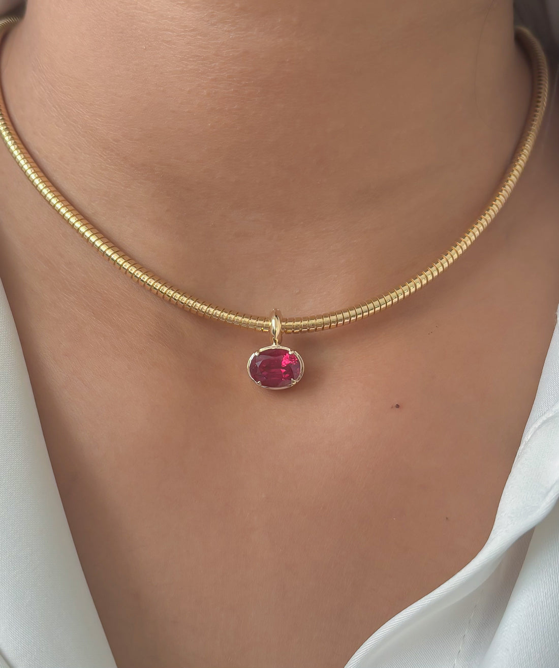 JPPD-1657/14162 Rubillite Pendant | 14K