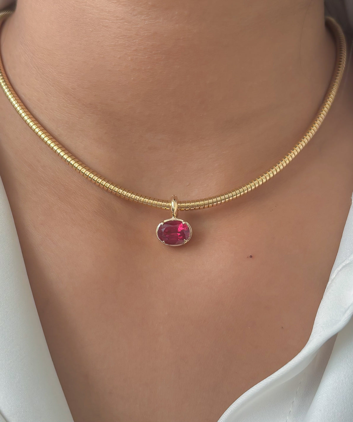 JPPD-1657/14162 Rubillite Pendant | 14K