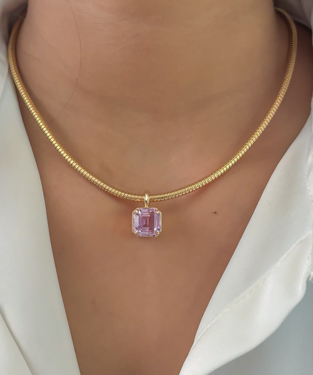 JPPD-1658/14163 Kunzite Pendant | 14K