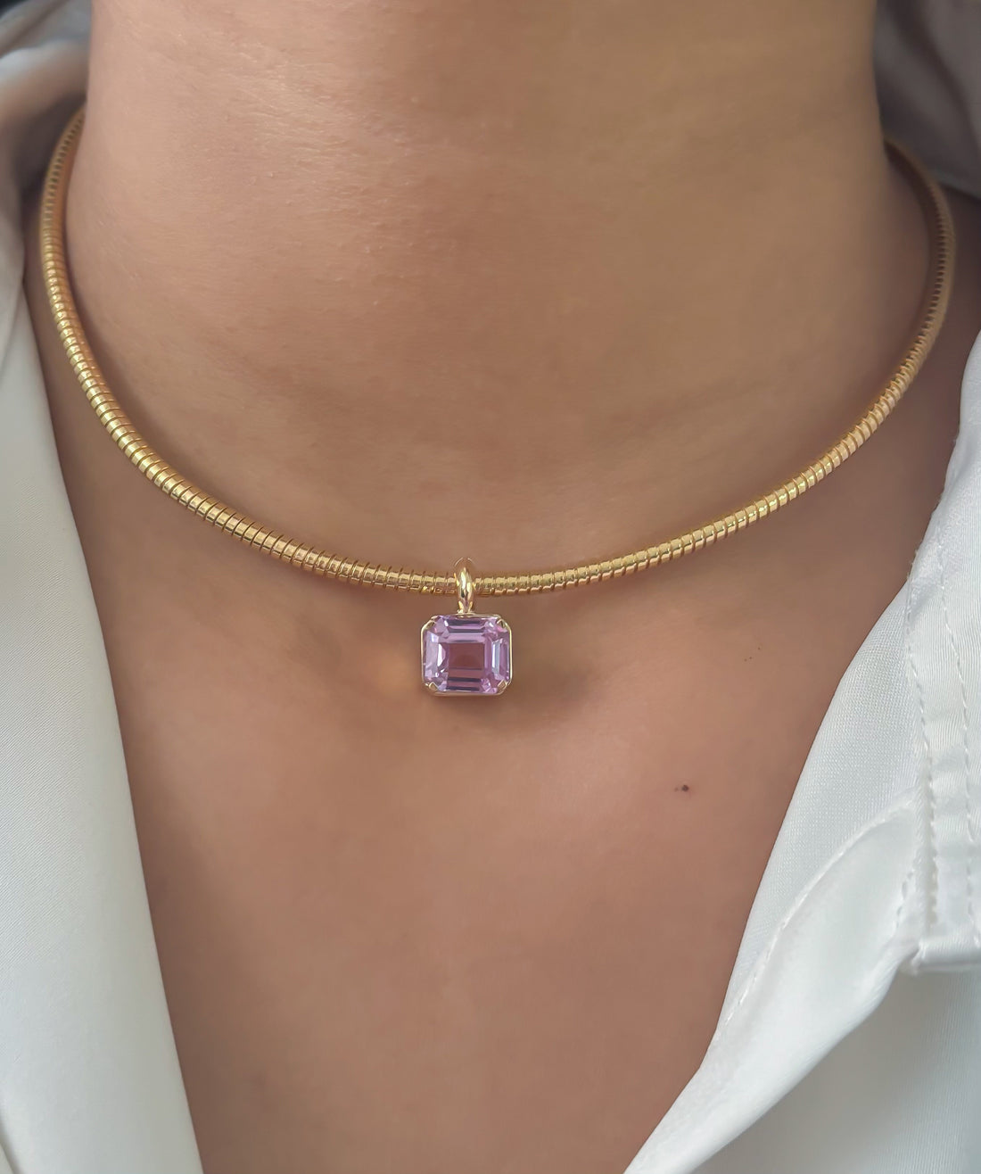 JPPD-1660/14165 Kunzite Pendant | 14K